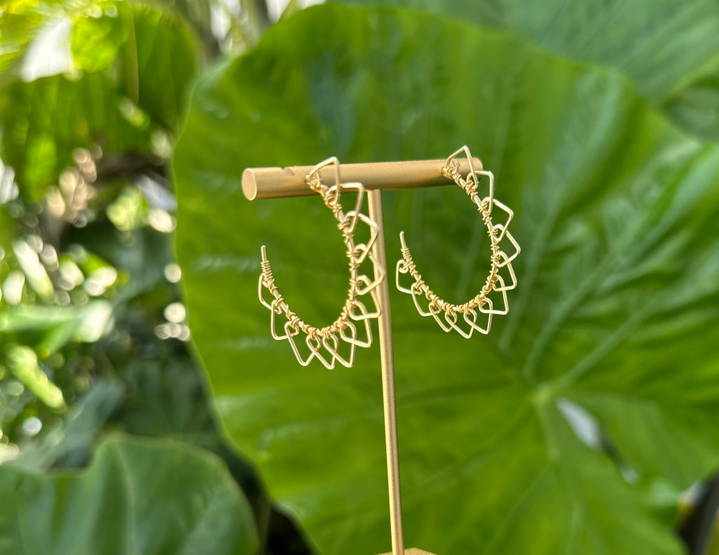 Sunflower Gold Hoops