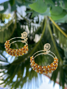 Sunshine Mandala Gold Earrings